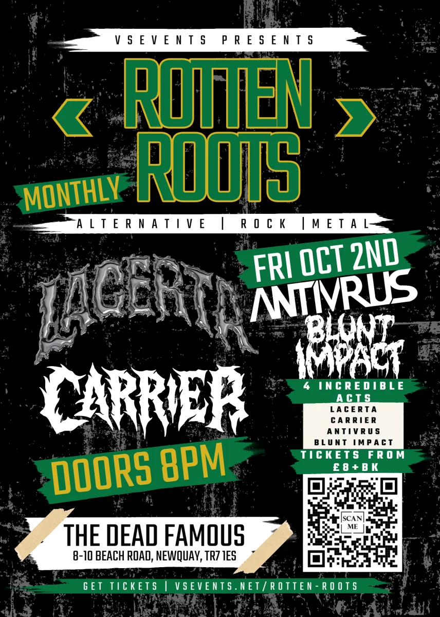 ROTTEN ROOTS FRIDAYS LACERTA – OCTOBER 2ND ticket artwork