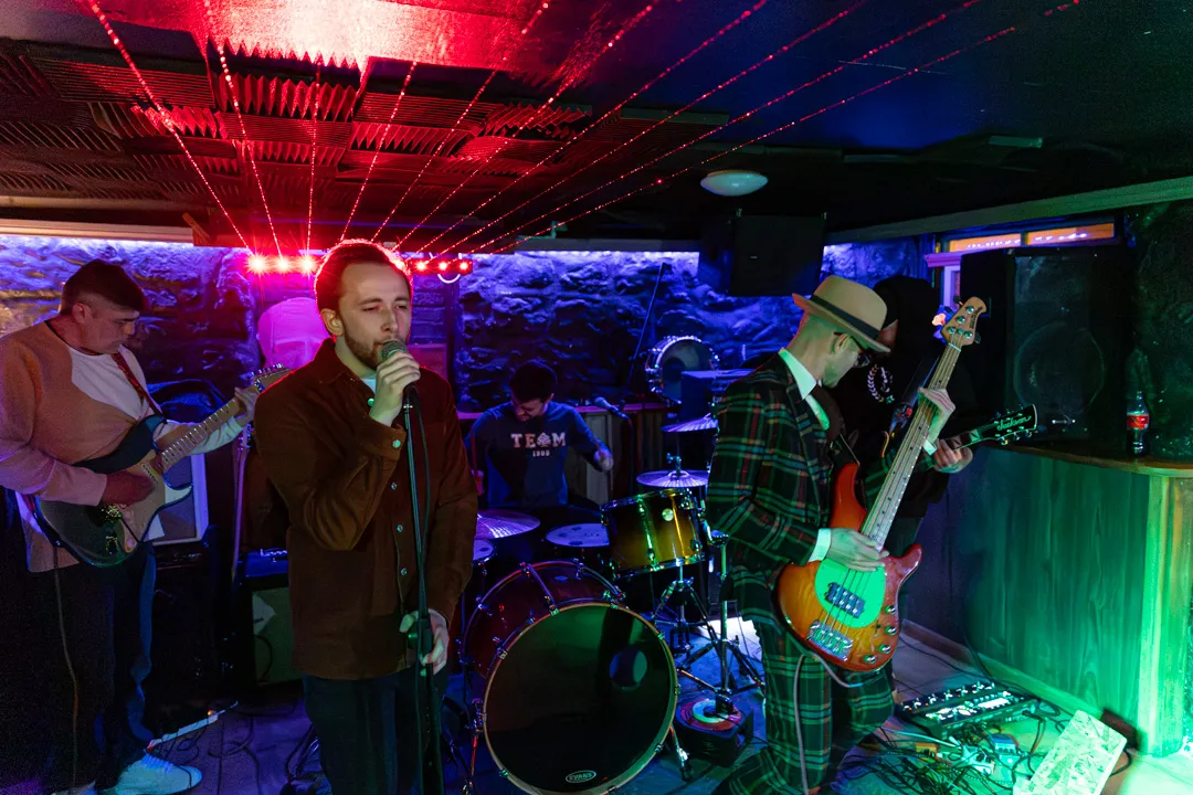 Electric Skeletons performing live, photographed by Jack Leach